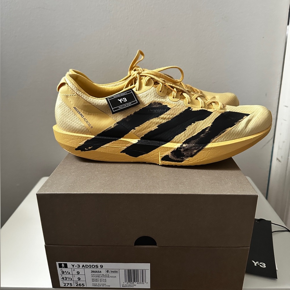 Y-3 Adios 9 Yellow and Black Men's Sneakers